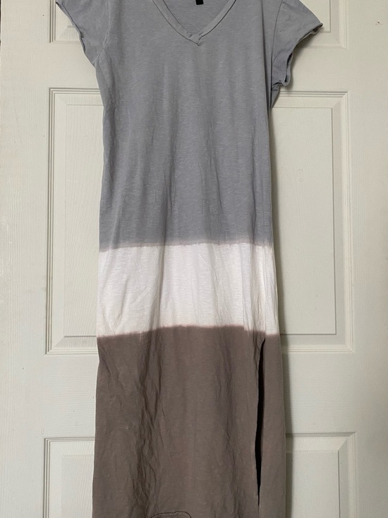 Venti6 Dresses & Skirts - Venti6Casual Colorblock V-Neck Maxi Dress - Gray, White, Taupe S/M